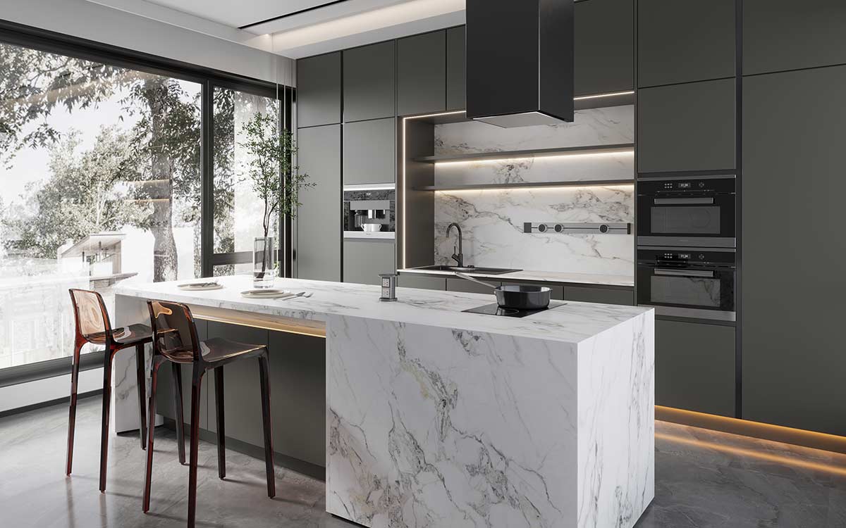 grey-painted-kitchen-cabinets-with-white-island-obk22-pvc02